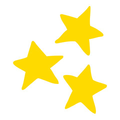 flat color style cartoon stars