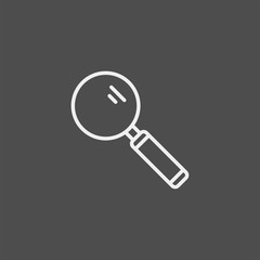 Magnifier flat vector icon. Search flat vector icon