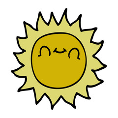 cartoon doodle happy sunshine