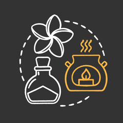 Spa salon chalk concept icon