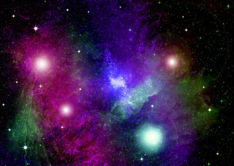 galaxy in a free space