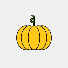 Pumkin flat vector icon