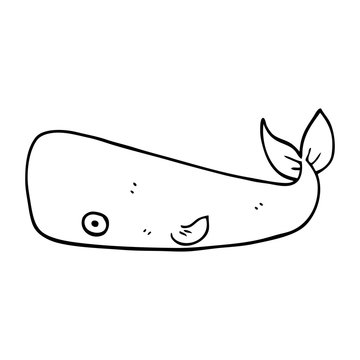 recommend clip art: line drawing cartoon whale