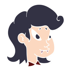 cartoon doodle vampire head