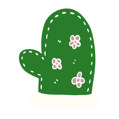 cartoon doodle oven mitts