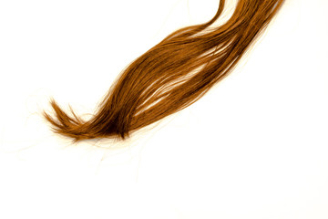 Brunette hair extensions isolated