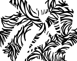 Brush pattern. Grunge background. Vector.