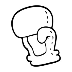 line drawing cartoon boxing glove