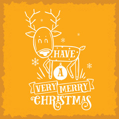 Merry Christmas typography.