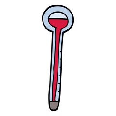 cartoon doodle thermometer