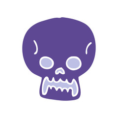 cartoon doodle halloween skull