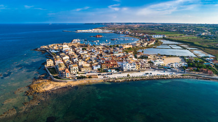 Fototapeta premium Aerial. Marzamemi, Province of Syracuse, Italy.