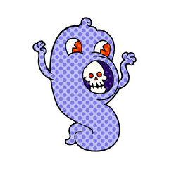 cartoon doodle ghost