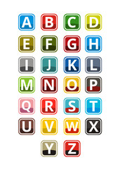 square button alphabet