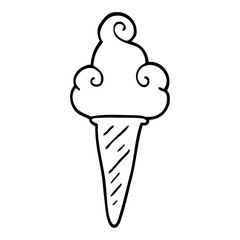 line drawing cartoon ice cream