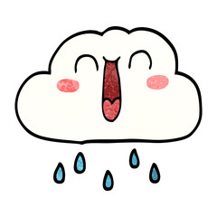 happy cartoon doodle rain cloud