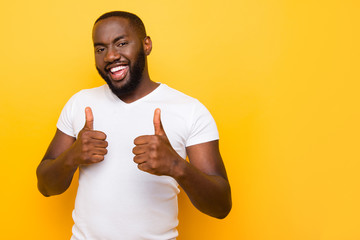 Portrait of handsome cheerful positive glad optimistic m