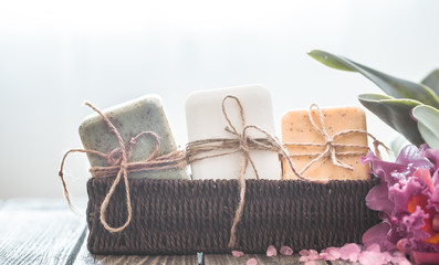 Spa soap composition with orchid
