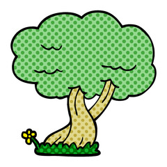 cartoon doodle tree