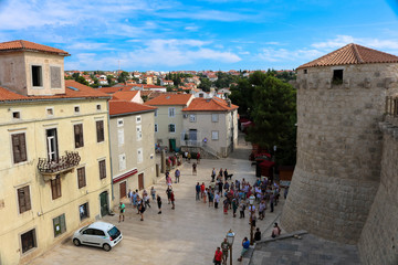 Fototapeta na wymiar Historical city of Krk on the Island Krk in the Adriatic sea, Croatia