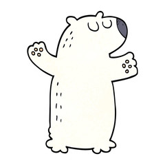 cartoon doodle polar bear