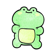cartoon doodle frog