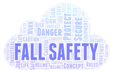 Obraz premium Fall Safety word cloud.