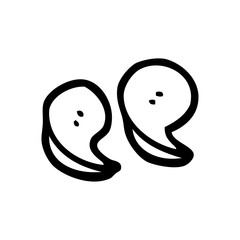 line drawing cartoon quotation marks