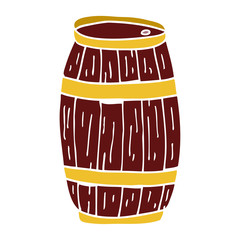 cartoon doodle of a barrel