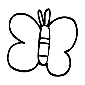 recommend clip art: line drawing cartoon butterfly