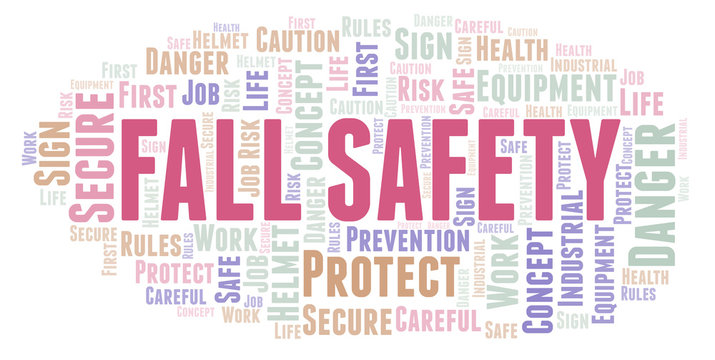 Fall Safety word cloud.