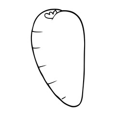line drawing cartoon root vegetable