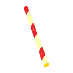 cartoon doodle striped straw