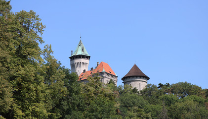 Fototapeta na wymiar Smolenice town and castle in Slovakia