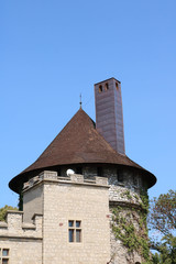 Smolenice town and castle in Slovakia