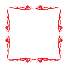 Red grunge frame vector