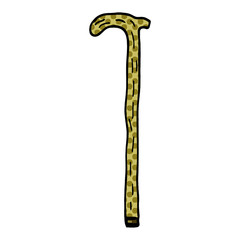 cartoon doodle walking stick