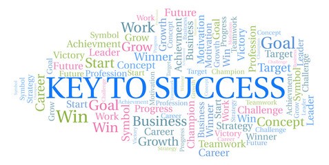 Fototapeta premium Key To Success word cloud.