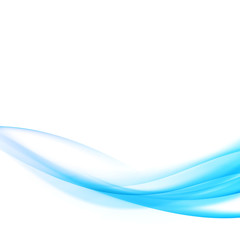 Soft transparent blue smoke wave pattern border
