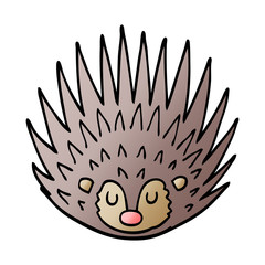 cartoon doodle spiky hedgehog
