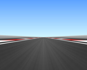 Naklejka premium Track road to infinity, Road vector highway , Vector illustration, speedway background.