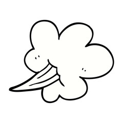 cartoon doodle gust of air