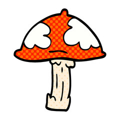 cartoon doodle poisonous toadstool