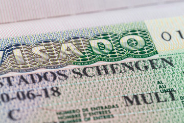 Schengen visa issued by the Embassy of Spain.