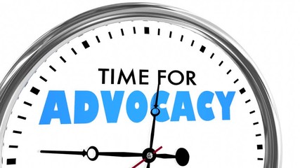Time for Advocacy Support Defense Clock 3d Animation