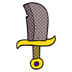 cartoon doodle dagger