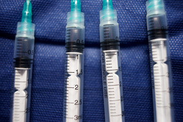 Syringes close up