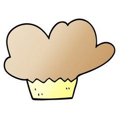 cartoon doodle muffin