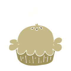 flat color style cartoon pie