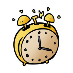 cartoon doodle alram clock